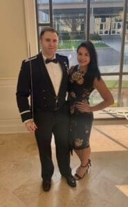 SPS military student Jason Gallimore and his wife